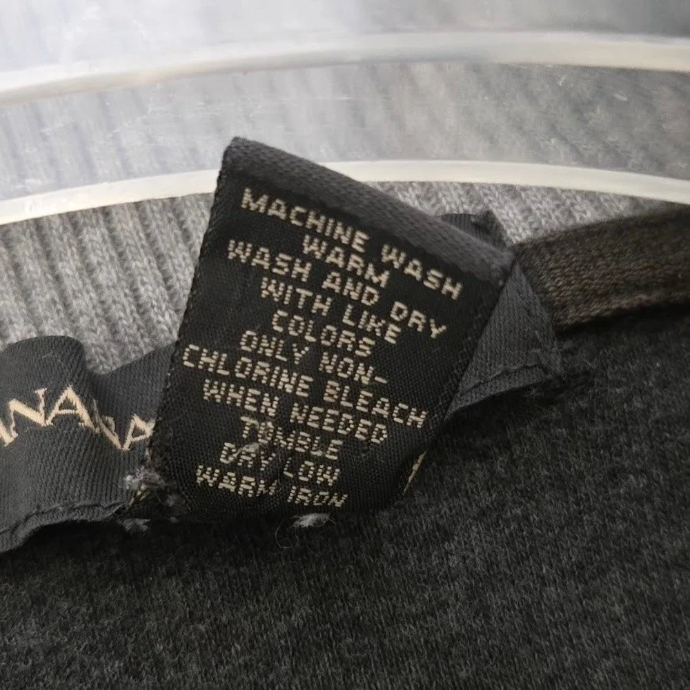 Banana Republic Gray 100% Cotton Quarter Zip Pullover Sweater‎ Size XL